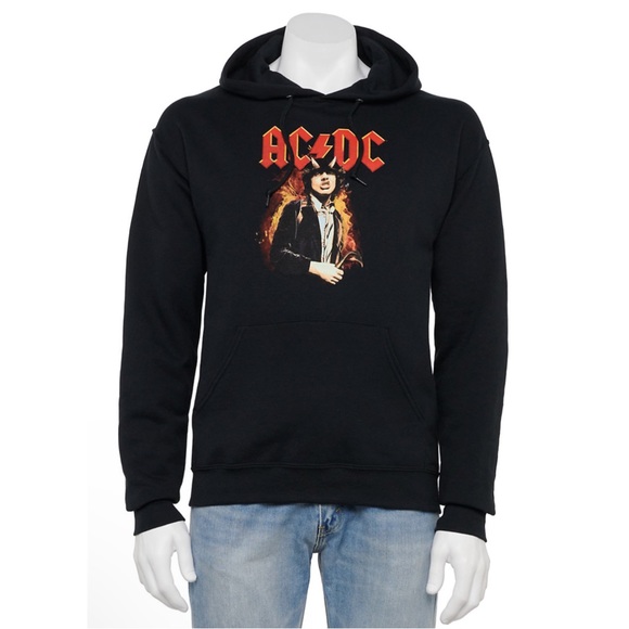 AC/DC Other - NWT Men's AC/DC Graphic Band Hoodie Sweatshirt Black Size S